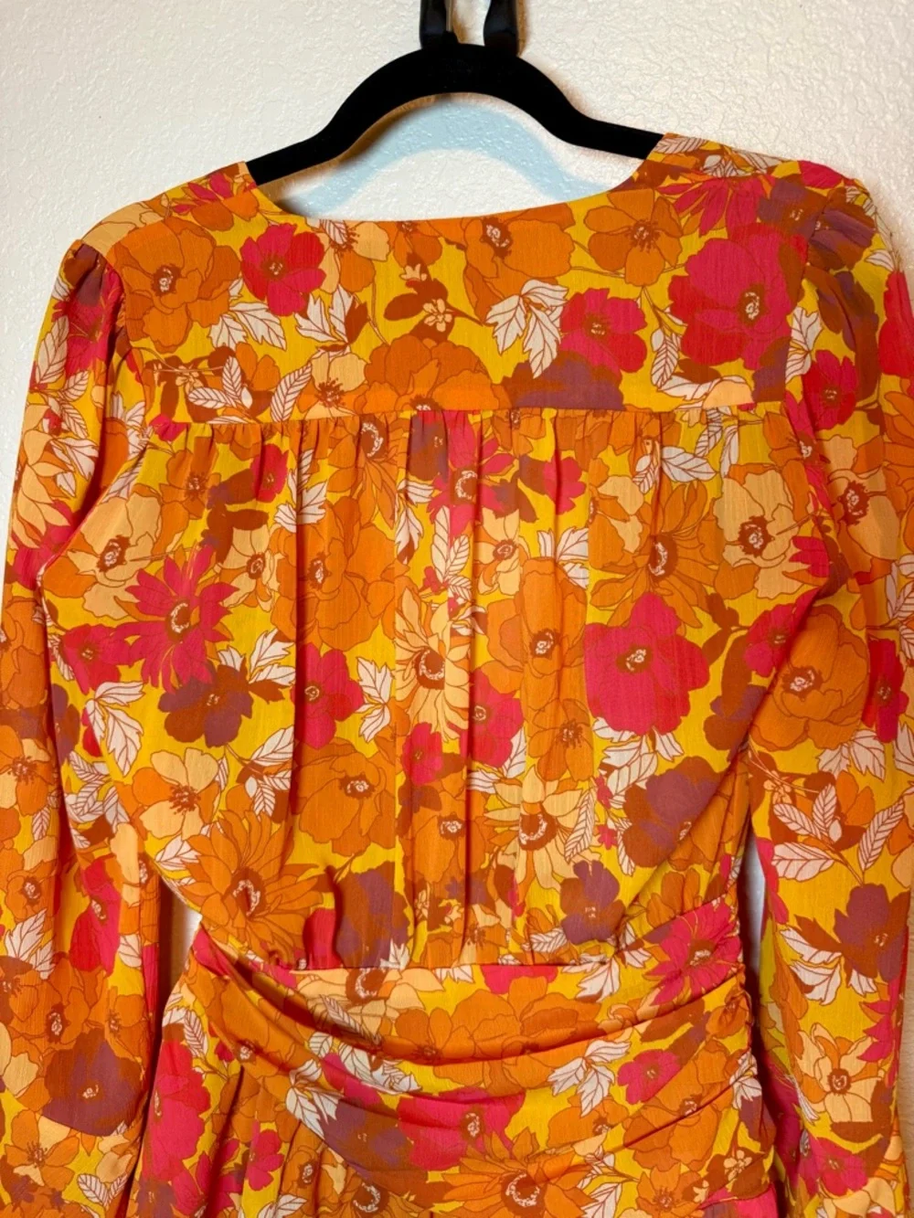 House of Harlow 1960 X Revolve Uriah Floral Mini Dress Orange Yellow Ted Size XS